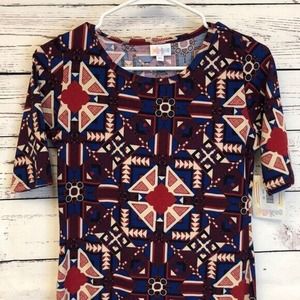 LulaRoe geometric print Julia dress‎